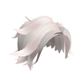 Messy White Spikey Anime Side Part