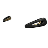 Miau Glitter Hair Clips Black