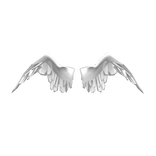 ʚ ♡ ɞ mini kawaii ruffled angel wings messy y2k