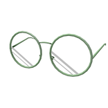 Mint Green Circle Frame Glasses