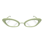 Mint Green Reflective Cat Eye Glasses