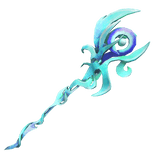 Mystical Staff of Cyan Lightning Magic