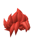 Neon Red Pink Spiky Anime Hair