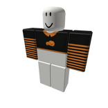 🧡Black Pumpkin Top Stripes Halloween Orange Cute