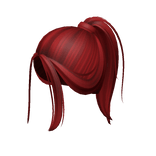 Oatins' Red Cozy Messy Grunge Preppy Ponytail