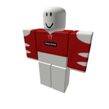 Off shoulder red hoodie w cutsies