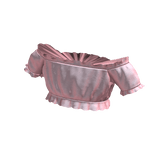 Off-Shoulder Ruffled Crop Top - Pink