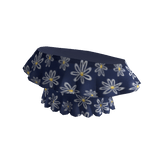 Off The Shoulder Ruffle Crop - Daisies