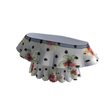 Off The Shoulder Ruffle Crop - Polka Dot Floral