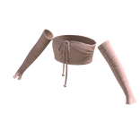 Off The Shoulder Tied Crop Top - Cream