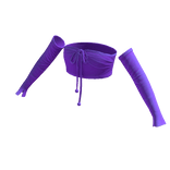 Off The Shoulder Tied Crop Top - Purple