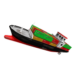 Old Red Cargo Ship!  🚢