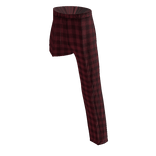 One Legged Red Flannel Pants