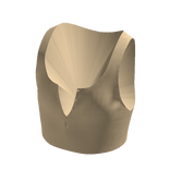 Open Cropped Tank Top - Beige