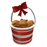 Opened Delicious Basket of the Crispiest Chicken