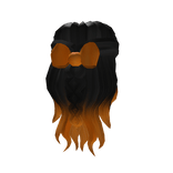 Orange & Black Braid w/ Bow