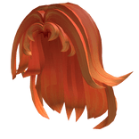 Orange  Curly Bangs  Hair