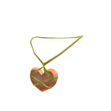 Orange Heart Knot Necklace