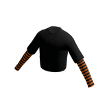 Orange Striped Layered Crop Top