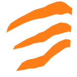 Orange Tiger Stripes Tattoo (Left)