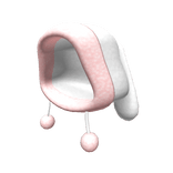 Oversized Bunny Hood (Pink)