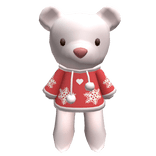 Oversized Christmas Polar Teddy Red