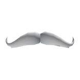 Oversized White Moustache