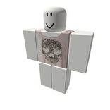 Pale Graphic Muscle Tee With Paisley Print Skull