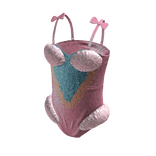 Paris Hilton Glittery Fur Bodysuit