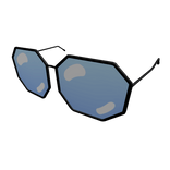Pastel Blue Octagon Glasses