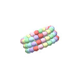 Pastel Rainbow Kandi Bracelet (Left)