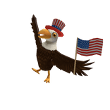 Patriotic Eagle Shoulder Friend