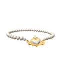 Pearly Gold Heart Necklace