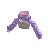 Periwinkle Off Shoulder Crop Top w/ Star charm