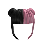 Pink and black hair