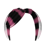 Pink & Black Raccoon printed bangs