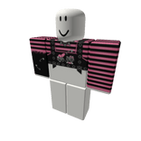 pink and black striped vamp emo goth y2k