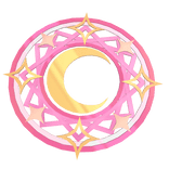 Pink and Gold Moon Aura
