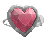 Pink & Silver Heart Gem Hair Clip