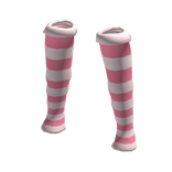 Pink and White Stripe Leg Warmers