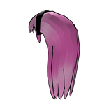 Pink Anime Outline Hair