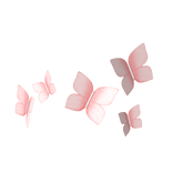 Pink Butterflies on face