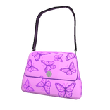Pink Butterfly Print Purse (Slim Body)