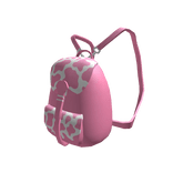 Pink Cow Print Backpack