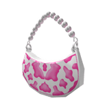 Pink Cow Print Luxury Pearl Purse