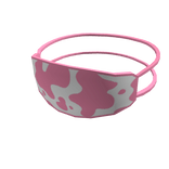 Pink Cow Print Mask
