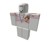 Pink Crop w White top chains and bear