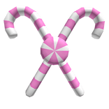 Pink Crossed Candy Cane