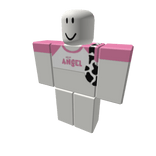 pink cute aesthetic angel crop top w indie cowbag