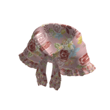 Pink Floral Tied Lace Shawl